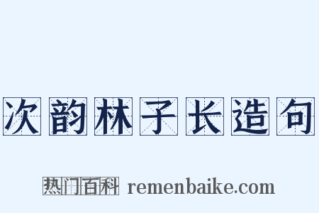 次韵林子长造句是什么意思的图片